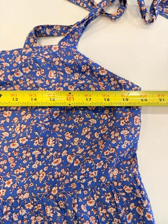 Madewell Lavender-Blue Floral Tiered Maxi Dress - Picture 5 of 8